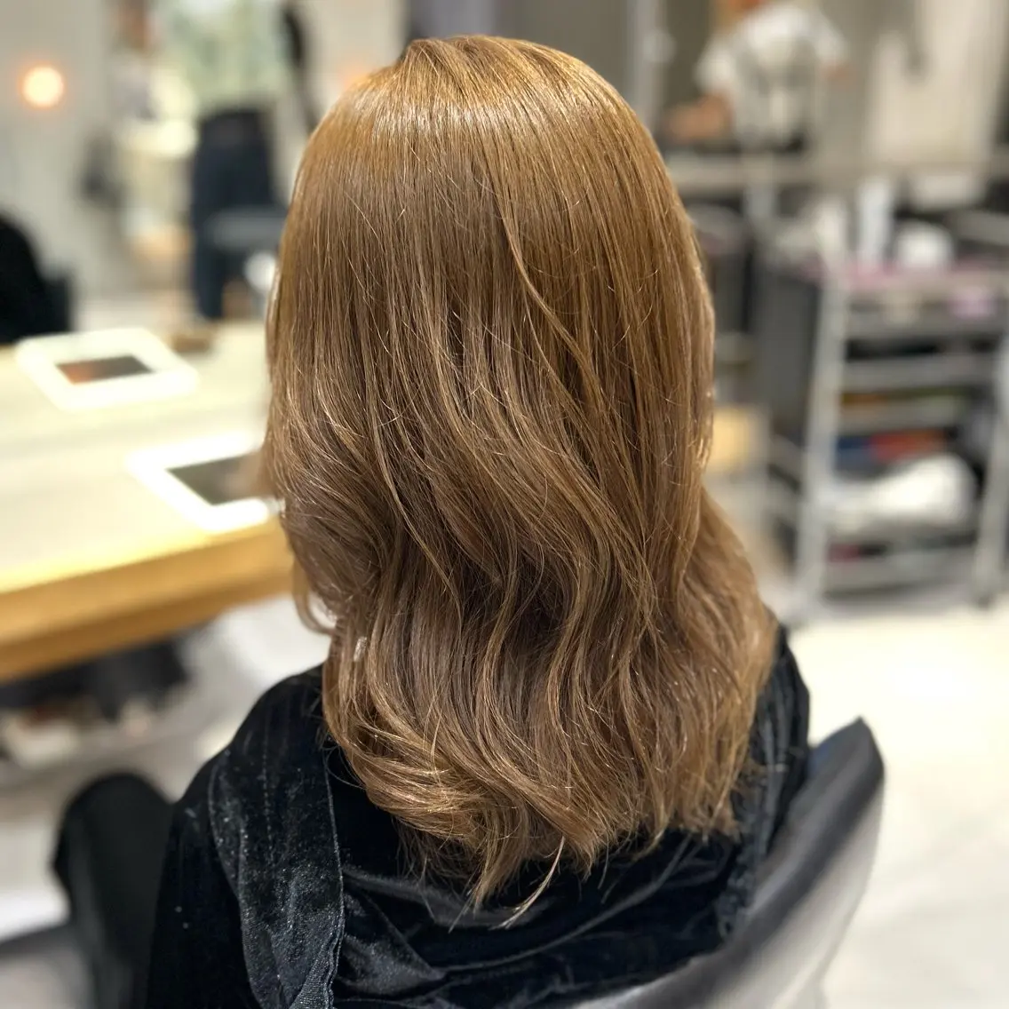 カラー ベージュカラー ヘーゼル カット ヘアカラー サラ艶/韓国ヘア ︎🌟璃奈 (リナ)のヘアスタイル