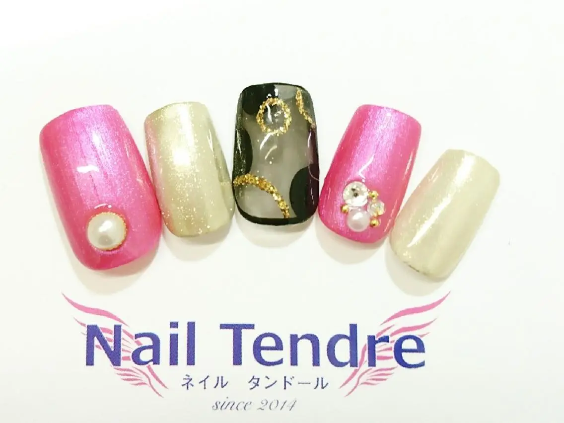 ネイル アートネイル ジェルネイル ソフトジェル ストーンネイル ハンドネイル Nail  Tendreのネイルデザイン