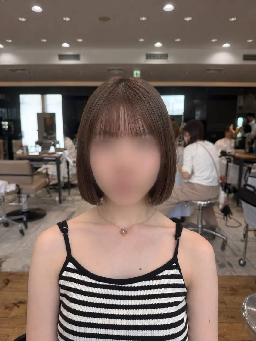 ショート 透明感カラー/ 縮毛矯正/三浦優心のヘアスタイル