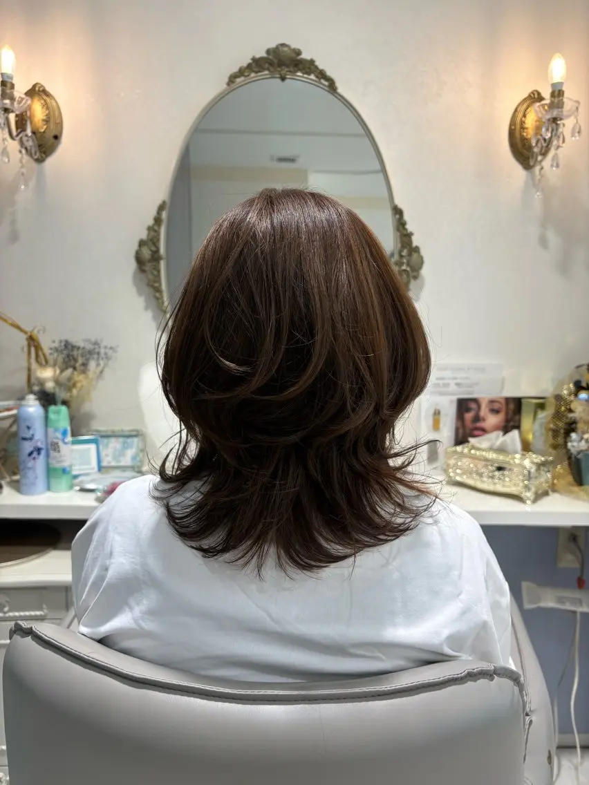 カット💇🏼♀️+カラー🌈+極楽ヘッドスパ🫧+プレミアムトリートメント✨(シャンプー、ブロー込みの写真