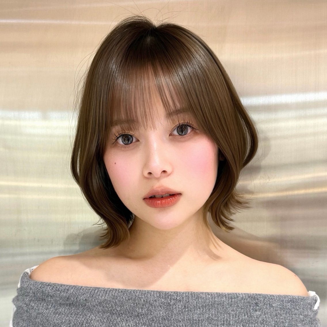ミディアム ボブ 外ハネヘア kurea🎀/ボブ /レイヤー/韓国のヘアスタイル