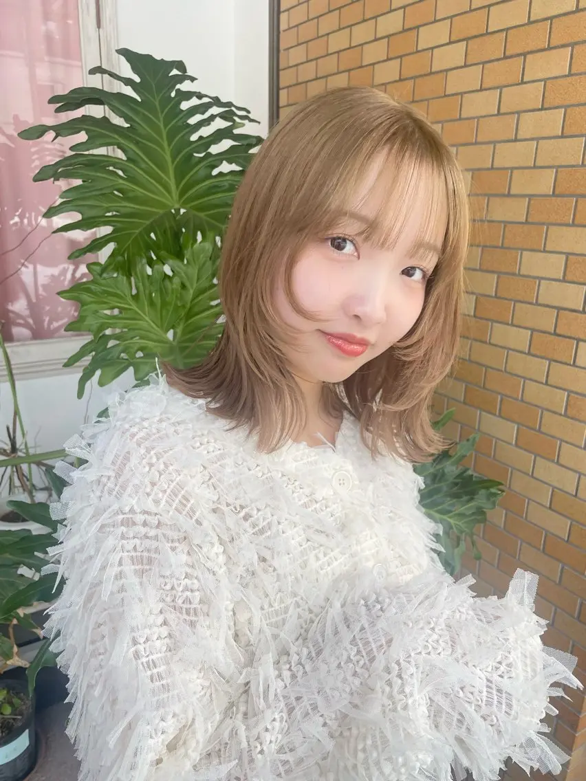ミディアム カラー ブリーチ ダブルカラー ブリーチなしカラー Re;tique🎀 ／ricoのヘアスタイル