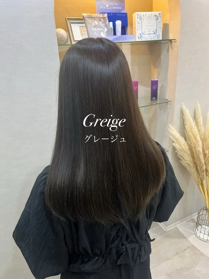ロング カット ヘアカラー トリートメント るな/透明感カラー/ 髪質改善/ワンホンのヘアスタイル