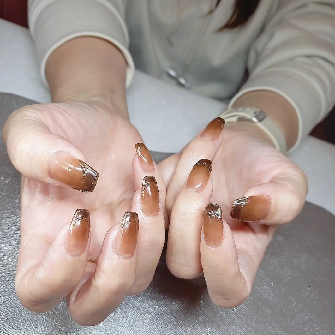 ネイル フレンチネイル グラデーション ニュアンスネイル salon de  Princessのネイルデザイン