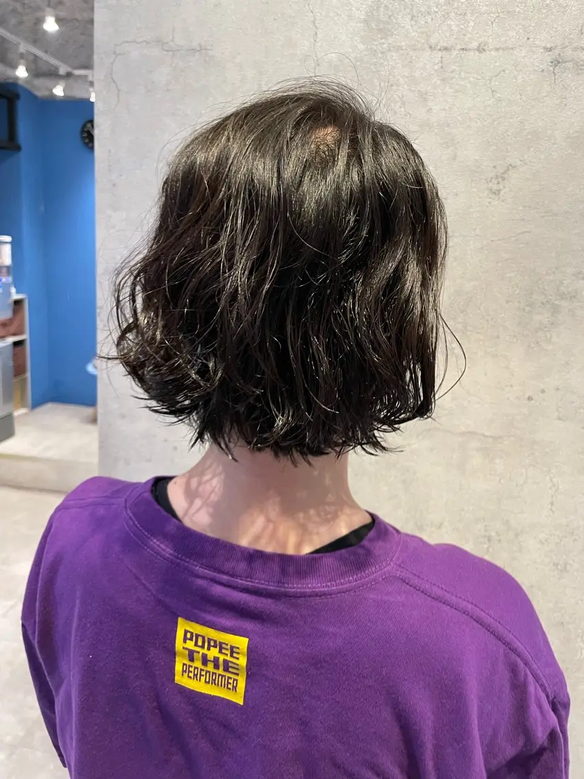 ミディアム パーマ 山本(末田) 崇子のヘアスタイル