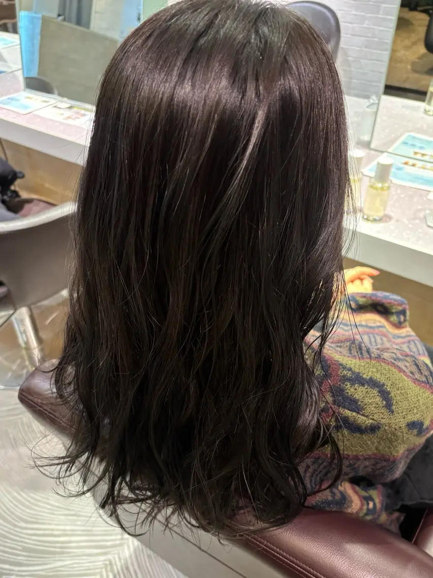 セミロング カラー レイヤーカット 盛れるレイヤー/ 髪質改善/遠藤龍雅のヘアスタイル