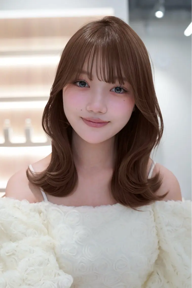 ミディアム くびれヘア Unami新宿/ 日彩🪽‪🫧のヘアスタイル