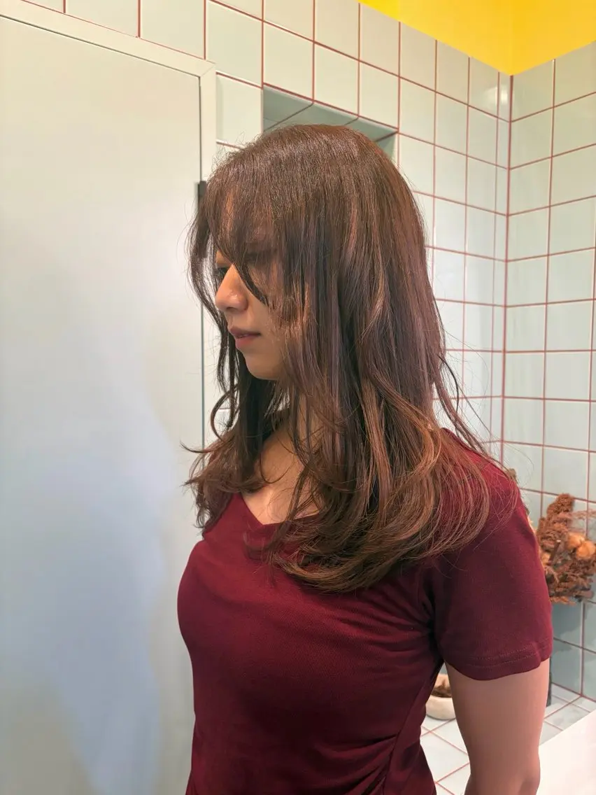 ミディアム 上地 夏季のヘアスタイル