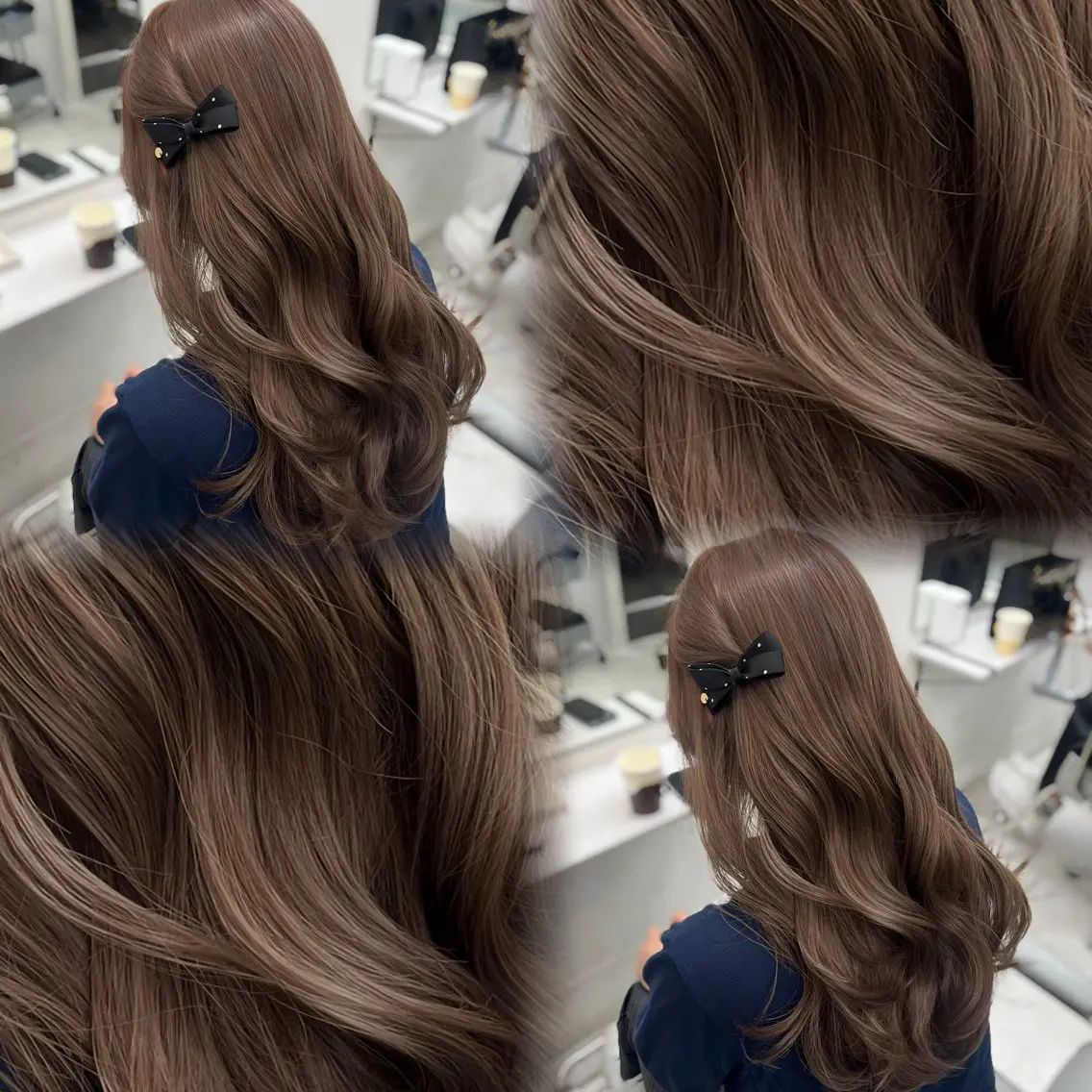 ロング カラー カット ヘアカラー トリートメント ヘアセット クルミ🤍推し活 🎀ピンクカラーのヘアスタイル