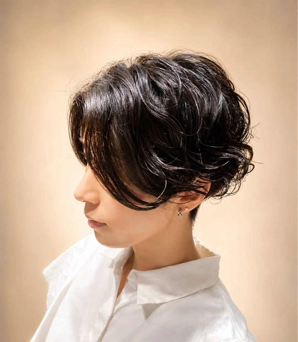 ショート カット パーマ 似合うヘアスタイルに ✨帆斗✨のヘアスタイル