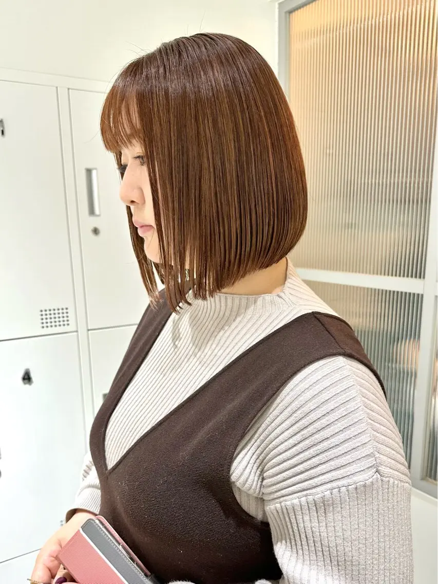 ショート カラー 透明感カラー ボブ 髪質改善 似合わせカット トリートメント カット ヘアカラー トリートメント 髪質改善 縮毛矯正/ レイヤー/銀座/本木のヘアスタイル