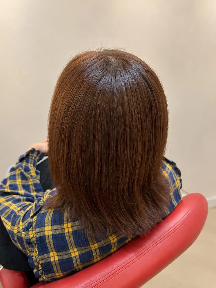 ミディアム カラー ブラウンカラー チョコレートブラウン ヘアカラー 田中 翔大のヘアスタイル