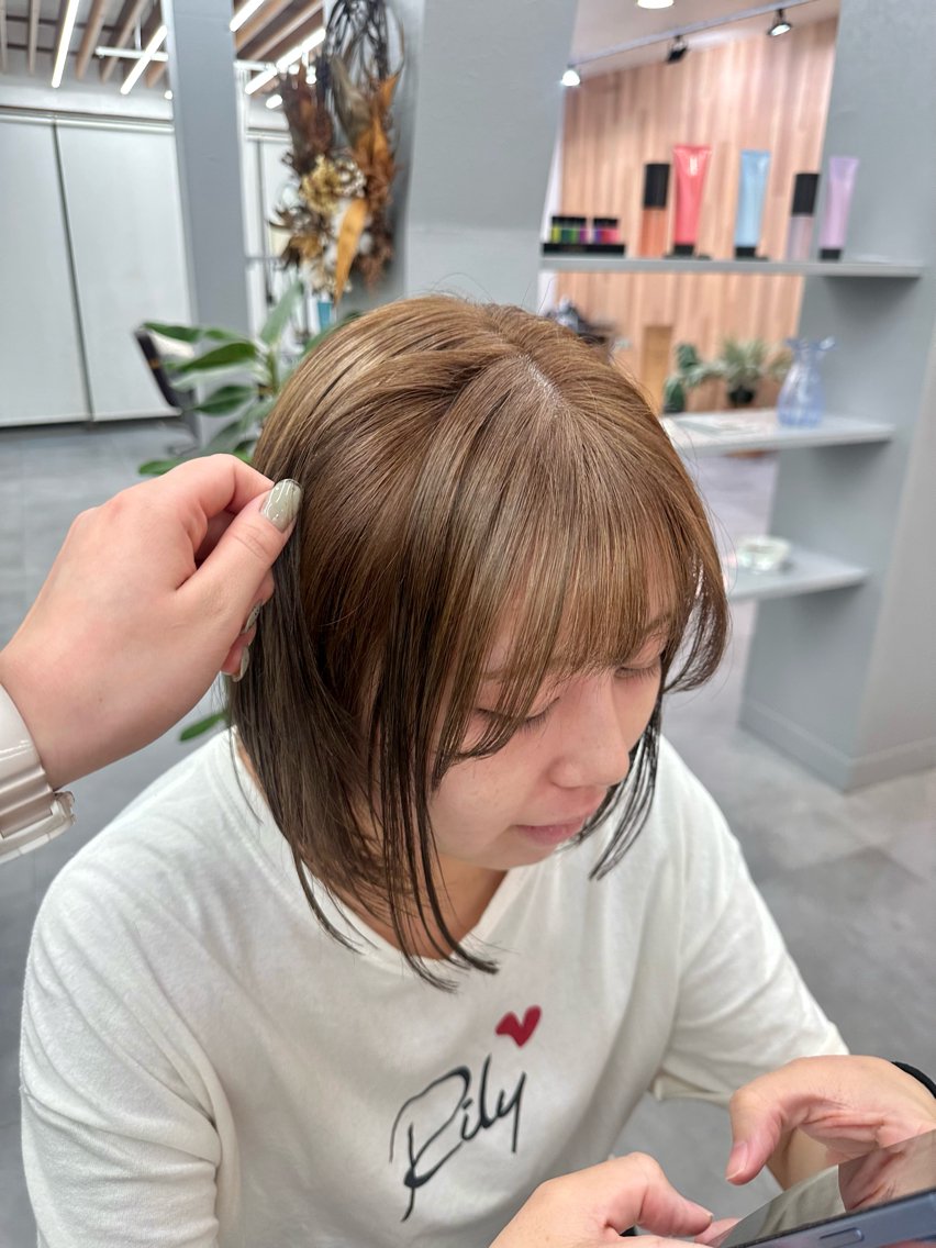 ロング カラー カット ヘアカラー トリートメント 恩田 遼のヘアスタイル