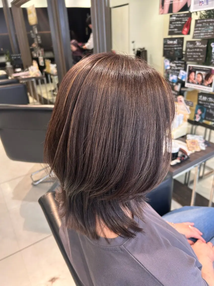 ミディアム カラー 透明感カラー 板橋 島村美咲のヘアスタイル