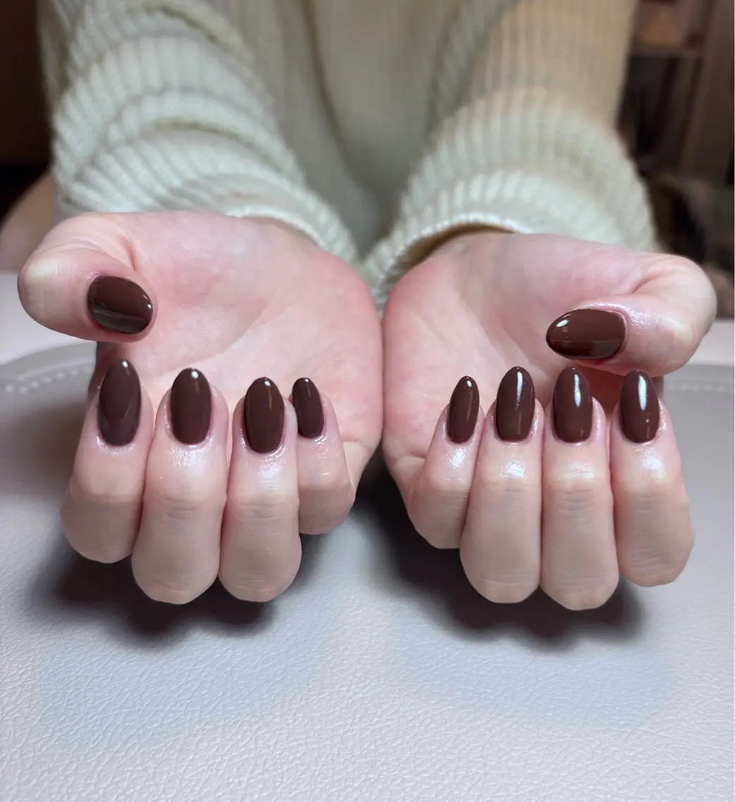 🔰【ジェルオフ、ケア込み】🌸ハンドネイル💅ワンカラ一の写真