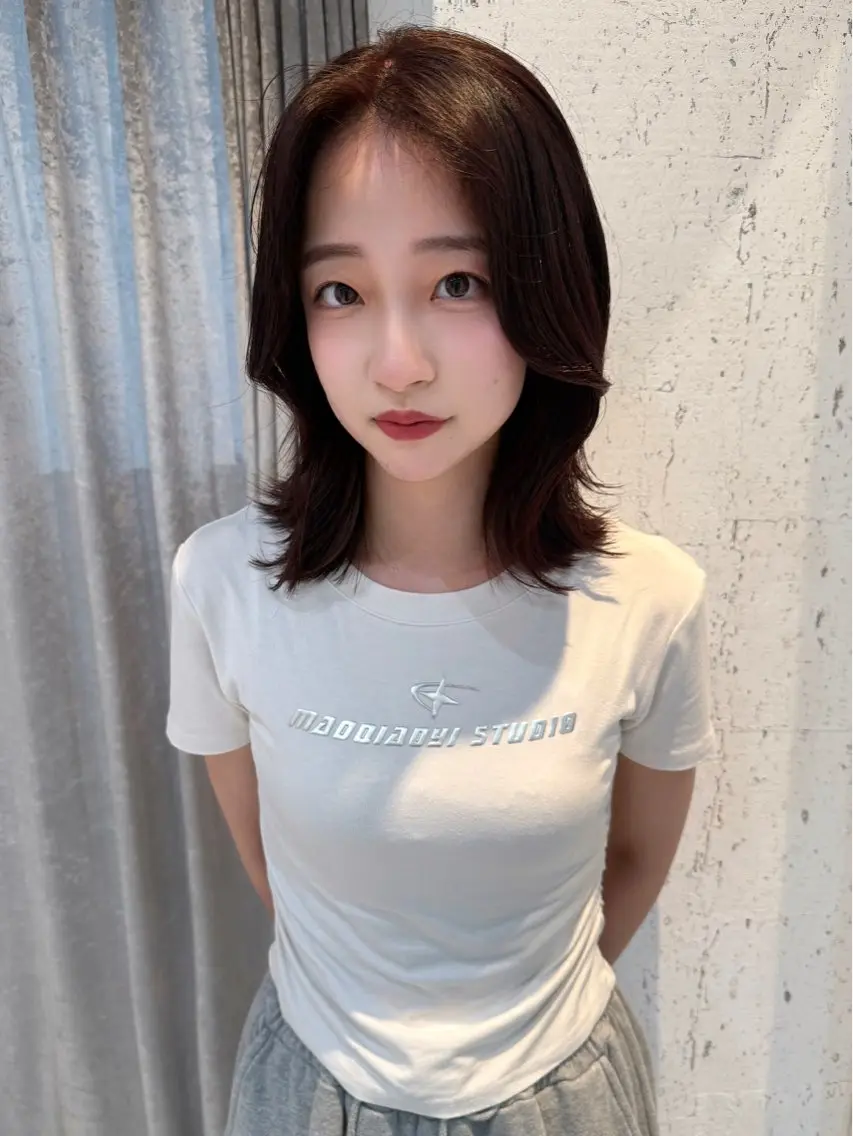 ミディアム カラー 似合わせカット カット ヘアカラー トリートメント mai / linoah˚✧のヘアスタイル