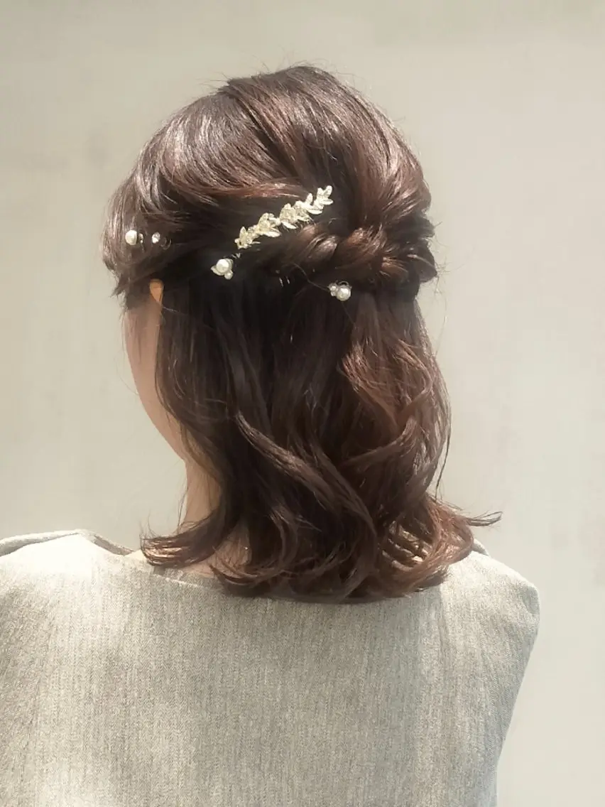 ヘアアレンジ ハーフアップ ほんま ひろみのヘアスタイル