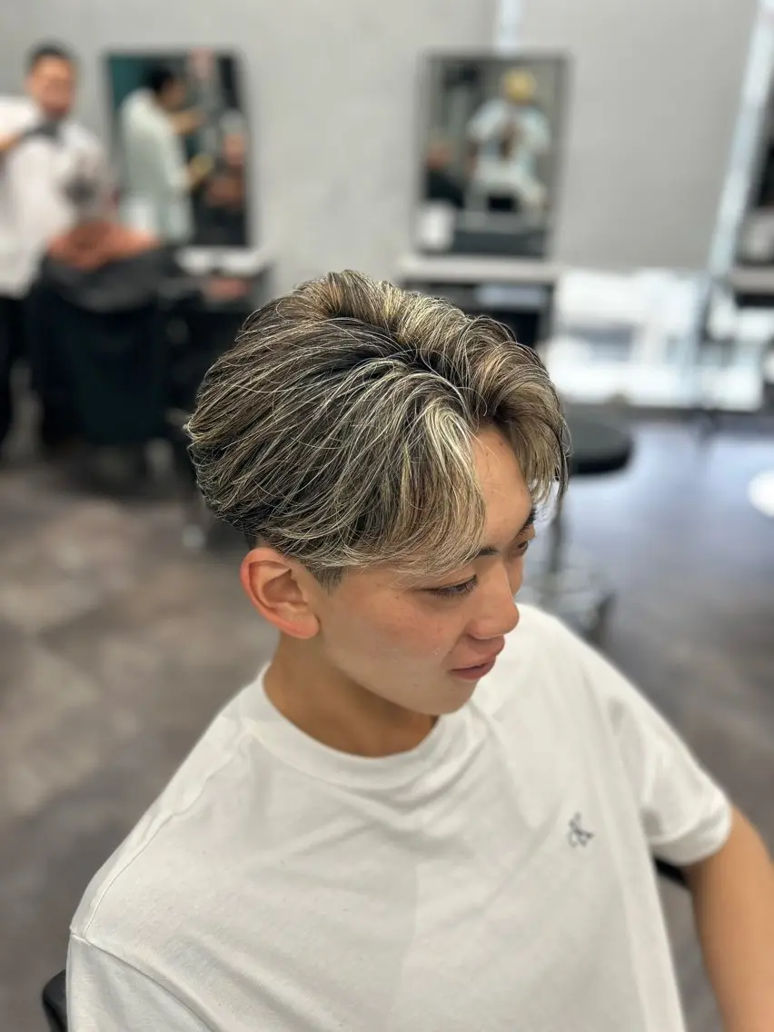 ミディアム カラー メンズ カット ヘアカラー 🐠メンズ特化🐠 井上風冴のヘアスタイル