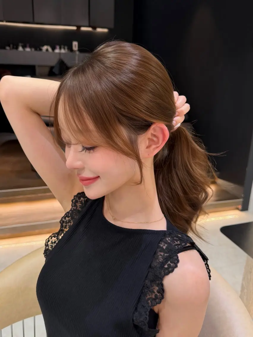 セミロング 縮毛矯正 トリートメント トリートメント 🫧髪質改善 講師🫧🍎幹細胞のヘアスタイル