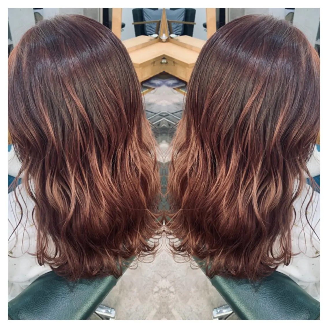 セミロング カラー カット ヘアカラー トリートメント 村山 茉衣のヘアスタイル