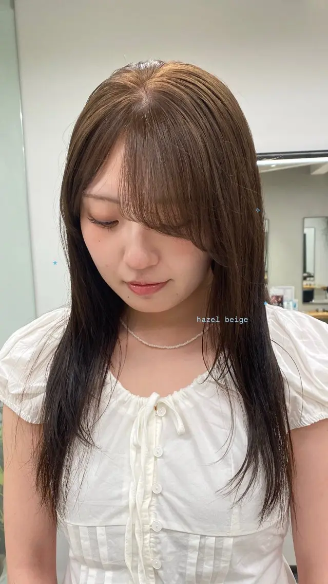 カラー ベージュカラー ヘーゼル ヘアカラー トリートメント Lomalia／ yuzuki🤎ᐩᕀのヘアスタイル