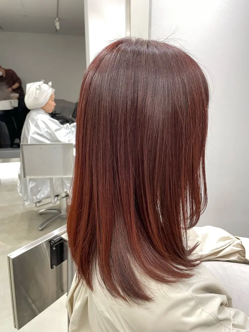 ミディアム カラー カット ヘアカラー トリートメント 髪質改善/茅ヶ崎 マツモト リョウのヘアスタイル