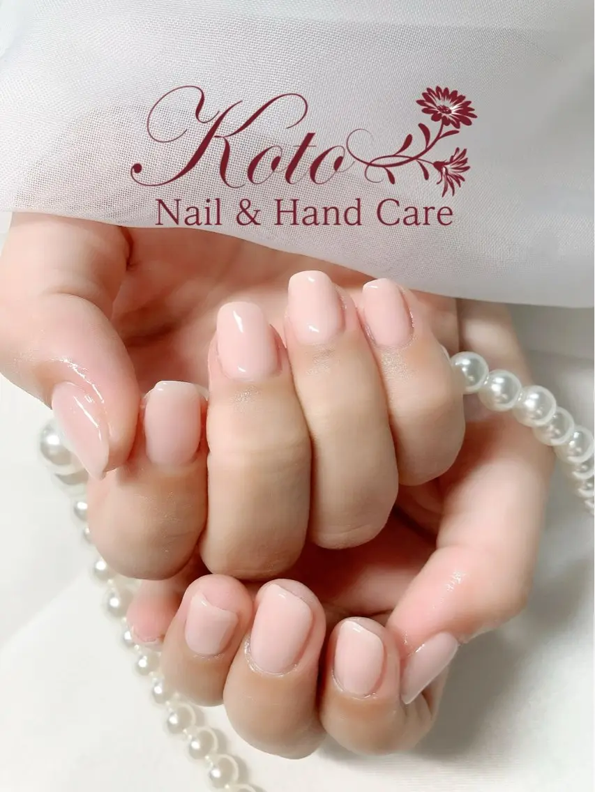ネイル 長さ出し ジェルネイル 持ち込み ニュアンスネイル 赤色 ハンドネイル Nail Salon KOTOのネイルデザイン