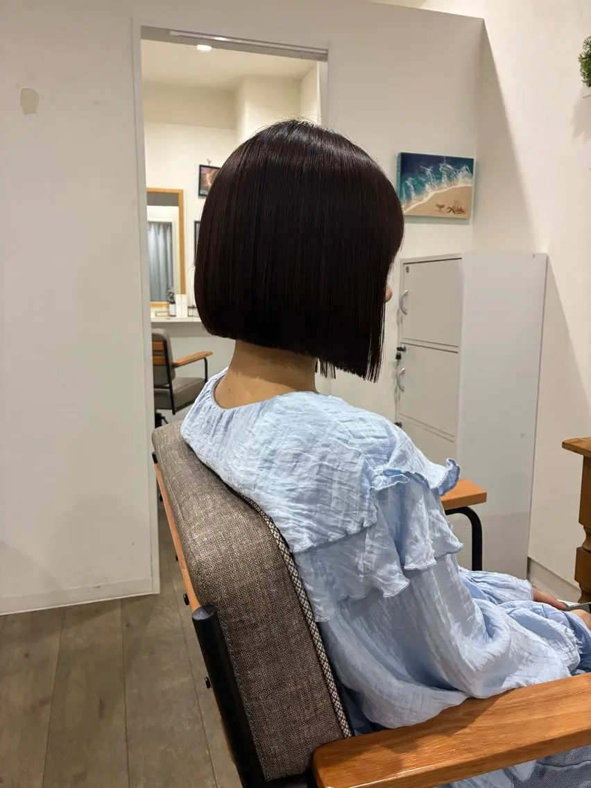 ショート カット ヘアカラー 縮毛矯正 髪質改善/ボブ/梅田 runa_ニュアンスのヘアスタイル