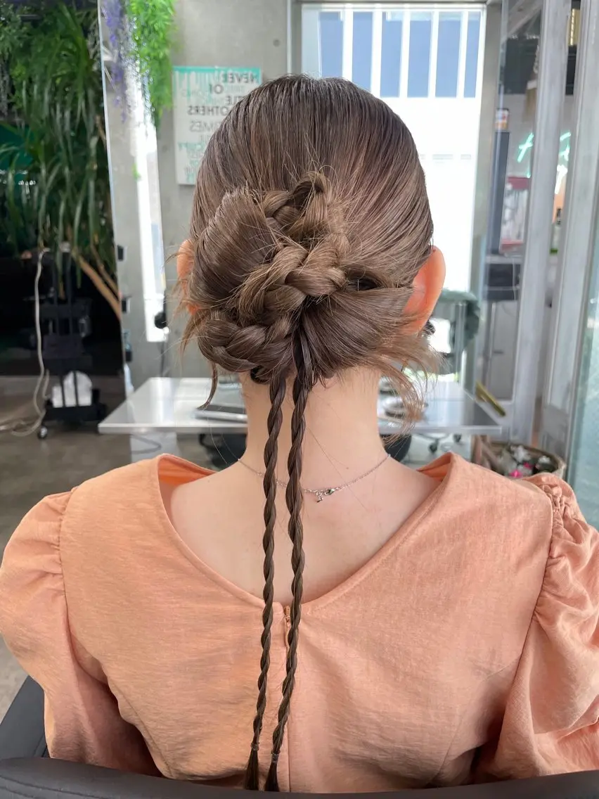 ヘアアレンジ ヘアセット 速水 ゆきののヘアスタイル