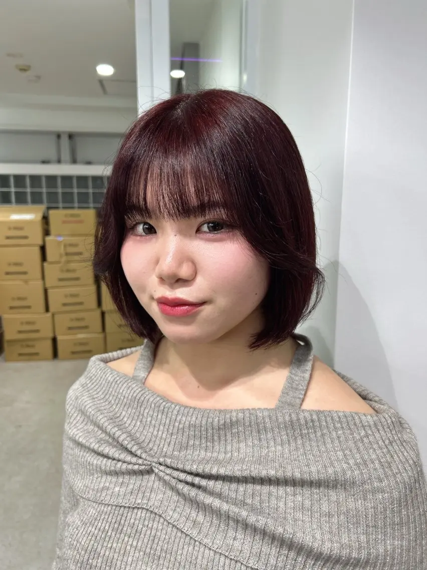 ショート カラー カット 縮毛矯正 愛結 暖色カラー🎀🩰のヘアスタイル