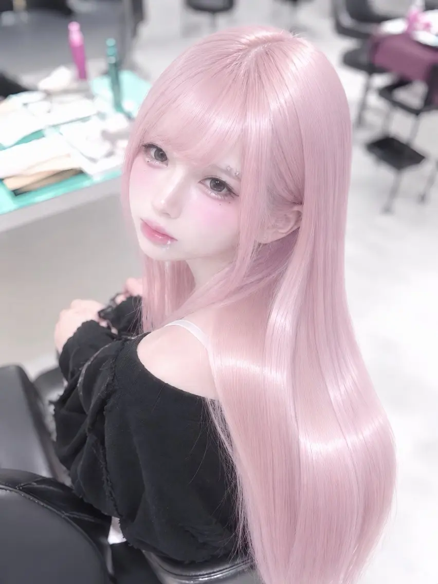 カラー カット ヘアカラー トリートメント ヘアセット 🫧モテる💗ダメー ジレスハイトーン🫧のヘアスタイル