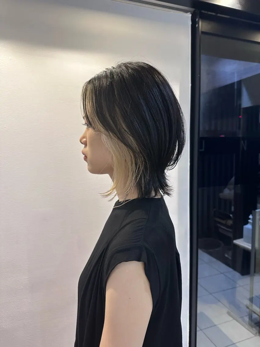 ミディアム カラー レイヤーカット mio/【日本橋】 撮影モデルのヘアスタイル