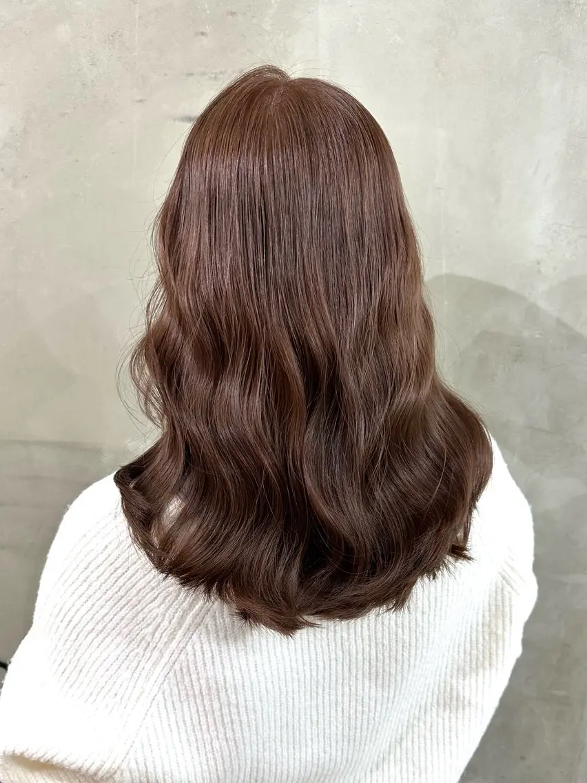 セミロング ヘアカラー ササキカズマ〻透明感 〻色落ち〻赤み消しのヘアスタイル