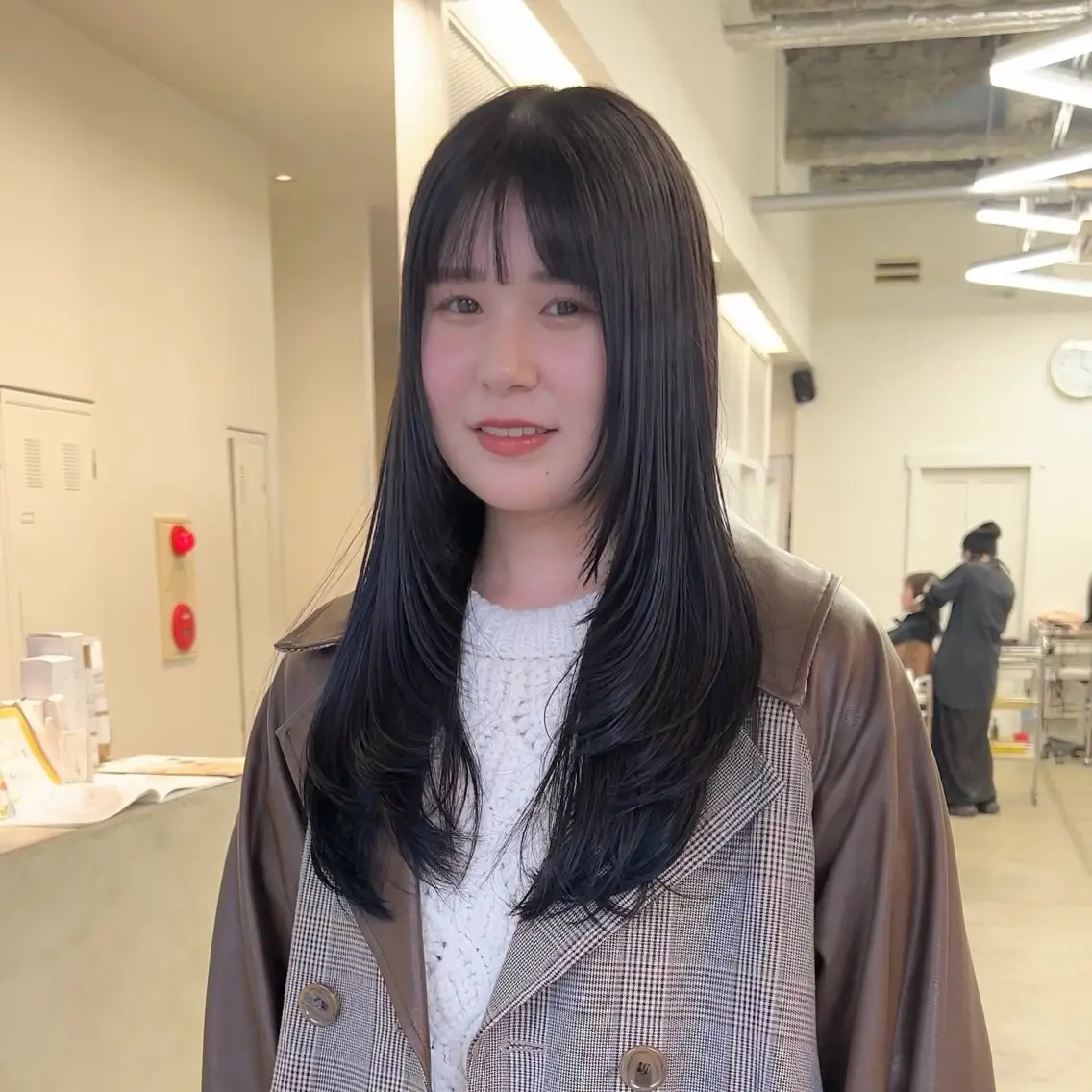 ロング カラー レイヤーカット カット トリートメント クロスパーマ× 透明感カラー✂︎のヘアスタイル