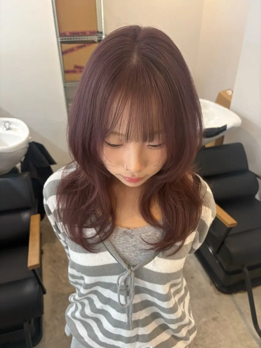 セミロング カラー カット ヘアカラー トリートメント kanami/ ベージュのヘアスタイル