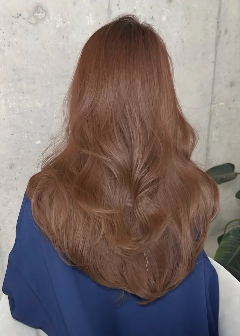 ロング カット ヘアカラー ✨ブリーチなし✨ 🫧透明感カラー🫧のヘアスタイル