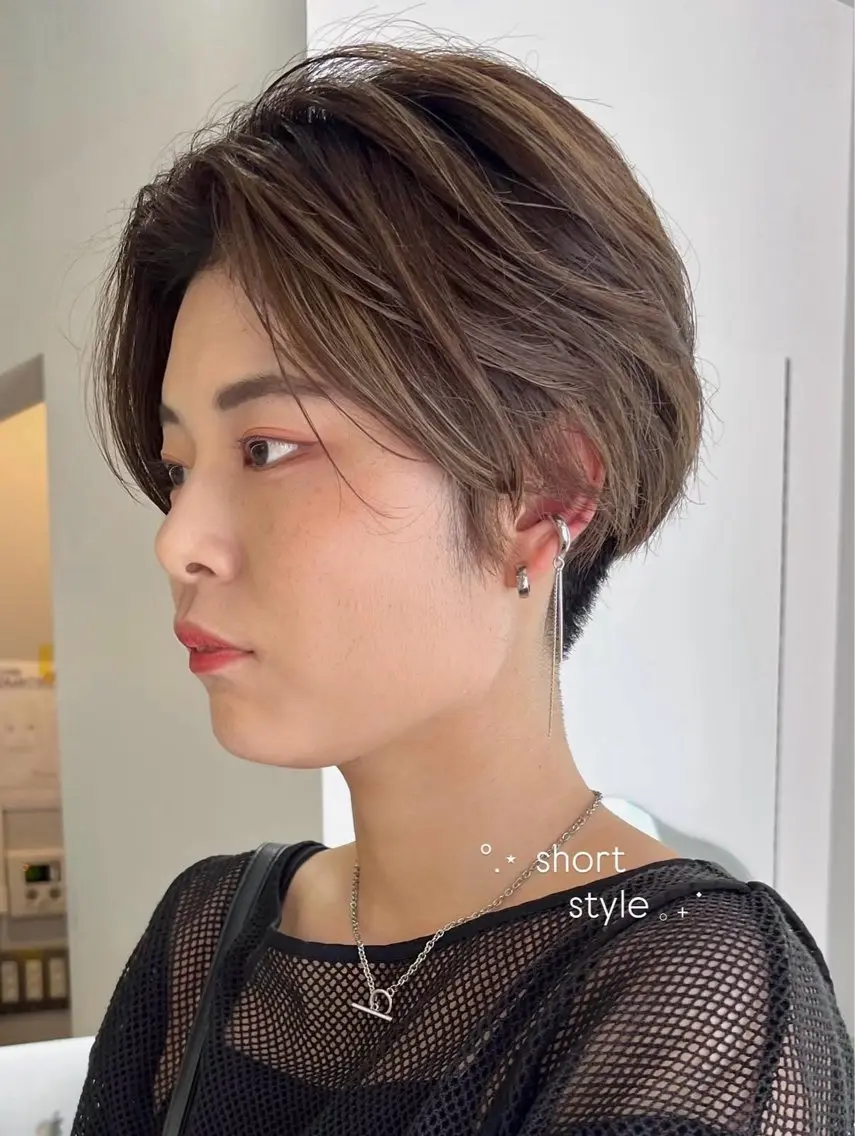 ショート ハンサムショート ショートヘア cipre 萌乃のヘアスタイル