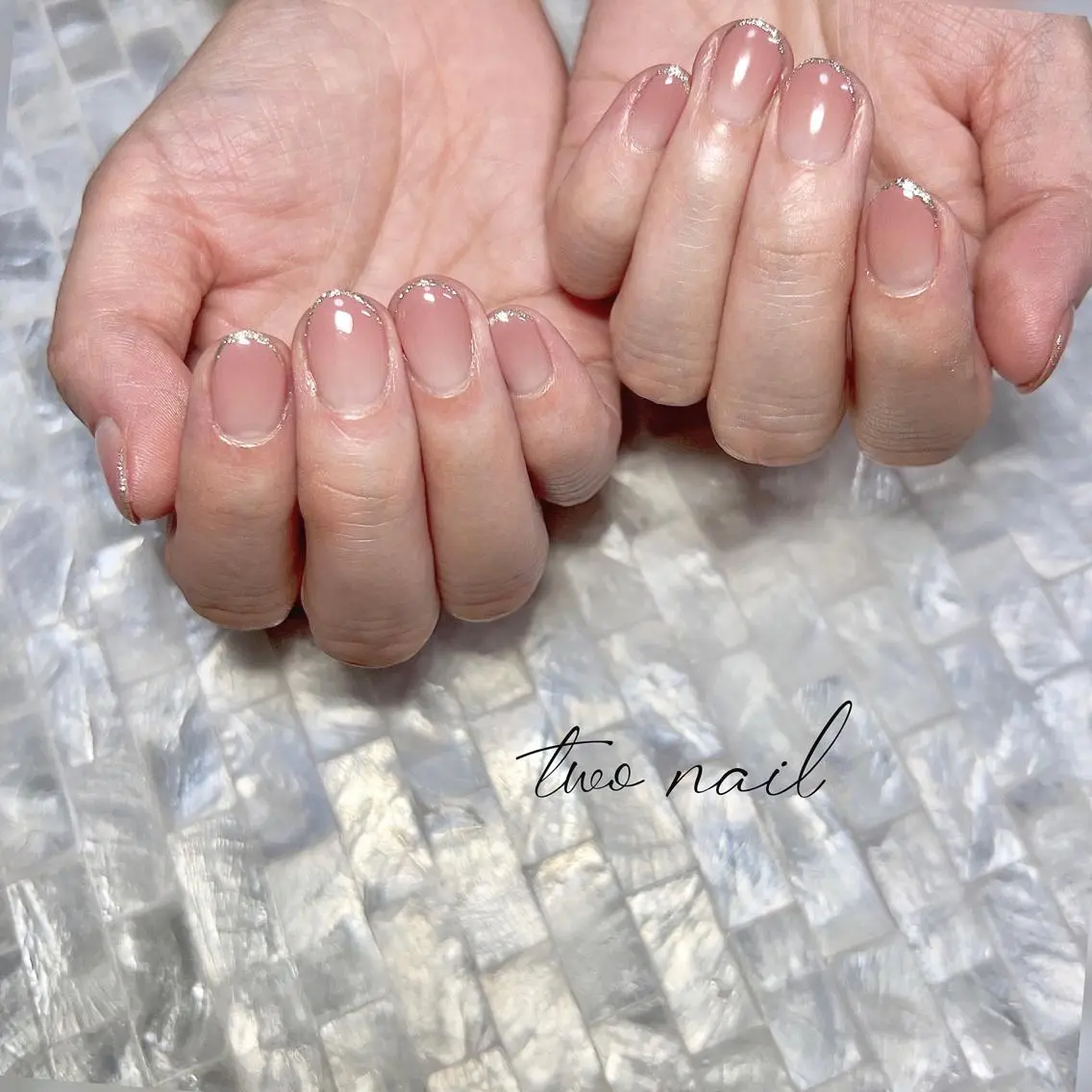 ネイル アートネイル ブラウン フットネイル ハート ニュアンスネイル ハンドネイル two nailのネイルデザイン