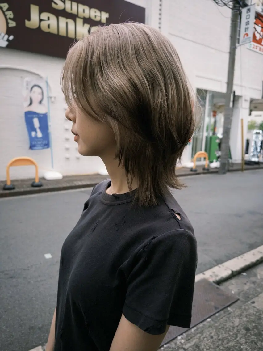 ミディアム カラー カット ヘアカラー トリートメント スダユーヤ 💫推しカラーウルフのヘアスタイル