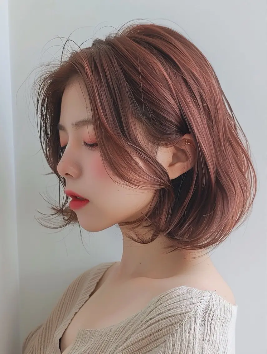 セミロング ヘアカラー motoトップカラー リスト/ブリーチカラのヘアスタイル