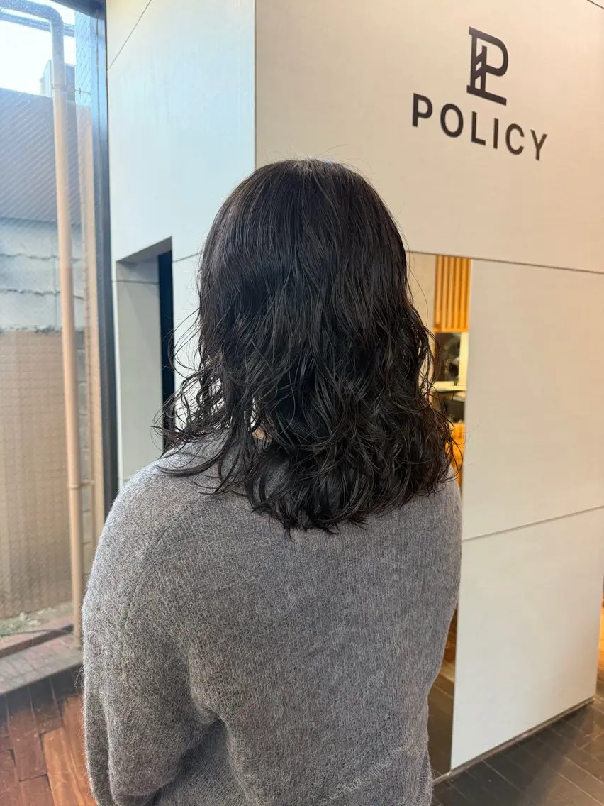 ミディアム パーマ 🍑明石 桃🍑のヘアスタイル