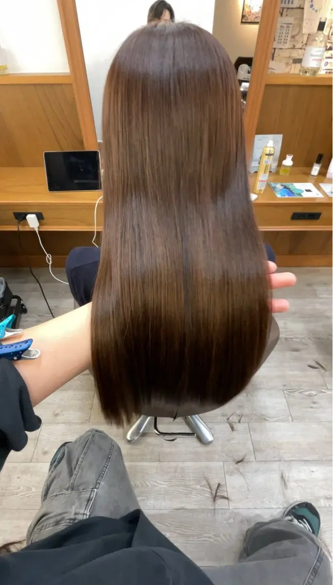ロング カラー ヘアカラー トリートメント れい|髪質改善| カラー|高槻|大阪のヘアスタイル