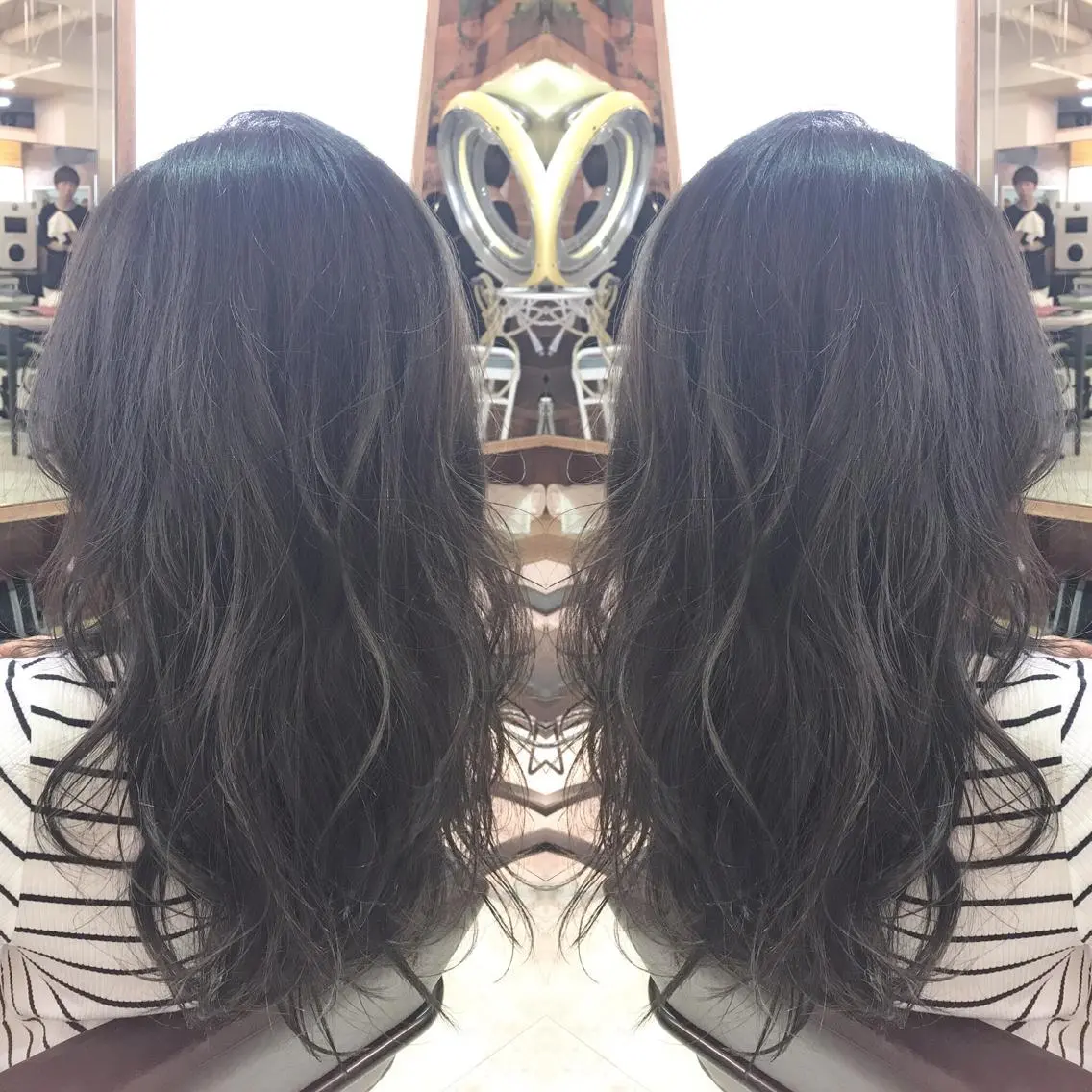 ロング カラー ハイライトカラー イルミナカラー ハイライト 青木 茂樹⭐️ 透明感カラーのヘアスタイル