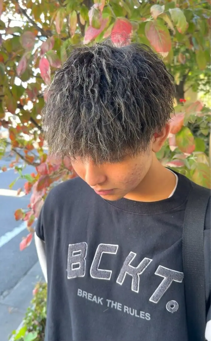 パーマ メンズ カット パーマ 津組 大智のヘアスタイル