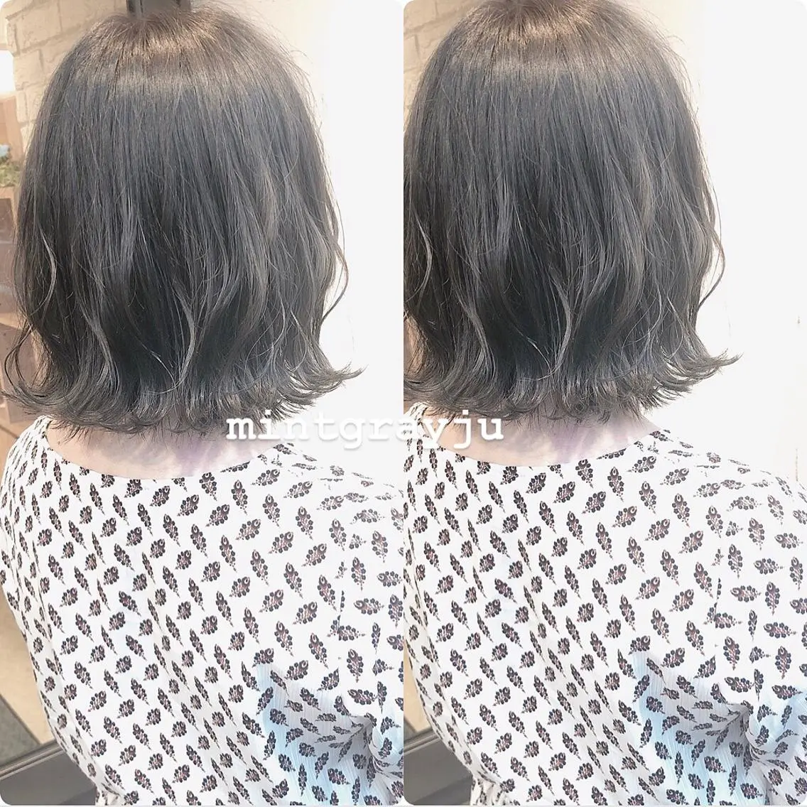ミディアム misaki🎀 まろみ透け感カラーのヘアスタイル