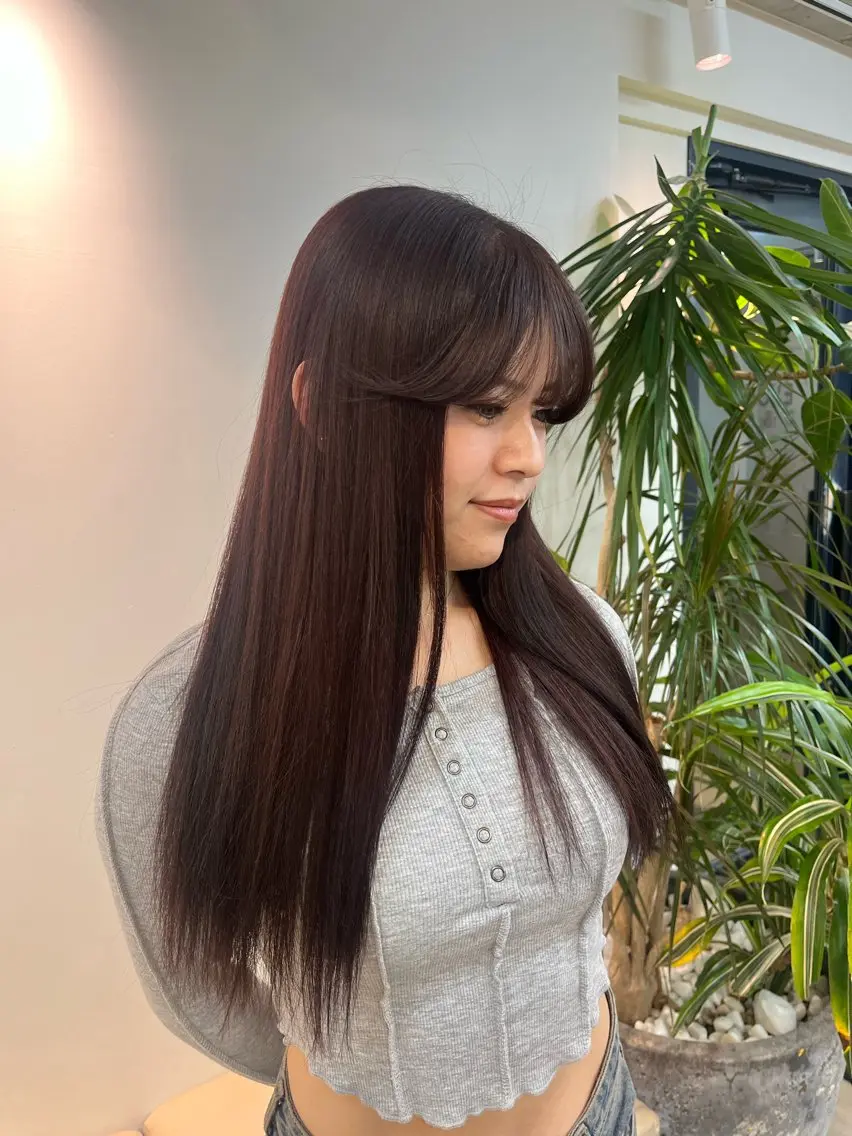 ロング ヘアカラー 土田 莉来のヘアスタイル