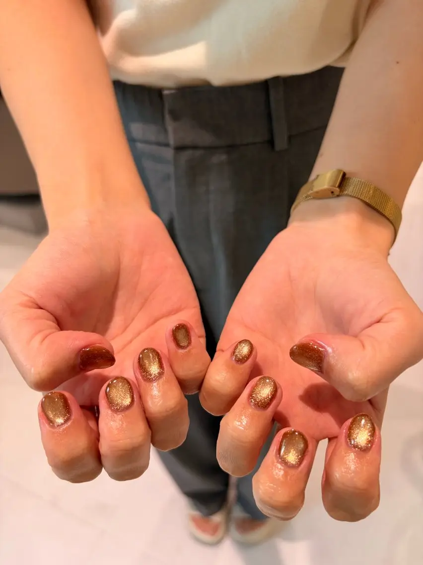 ネイル マグネットネイル マグネットワンカラー ワンカラーネイル ハンドネイル DEE nail madoka.tのネイルデザイン