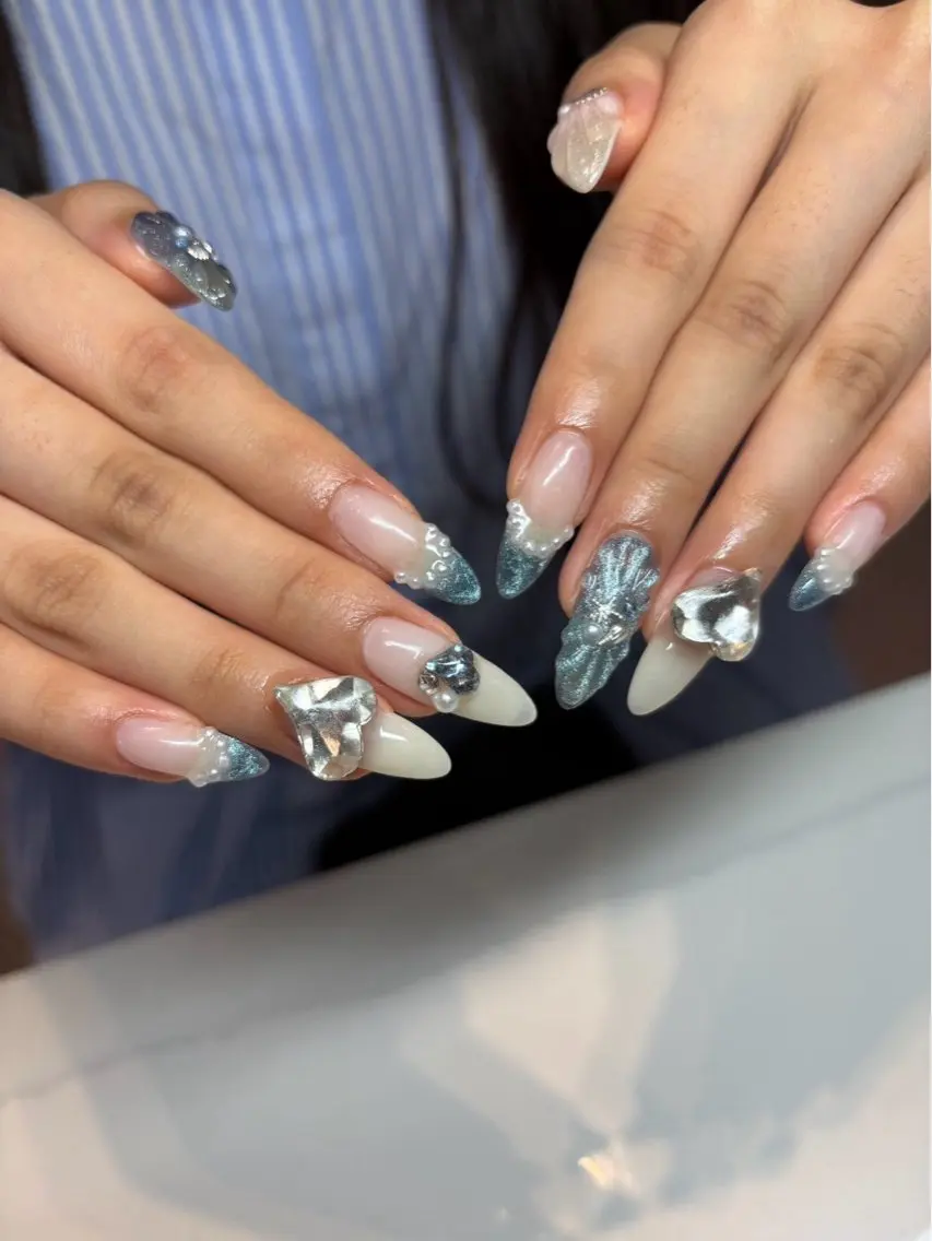 ネイル マグネットネイル ワンホンネイル ハンドネイル nailsalon popoのネイルデザイン