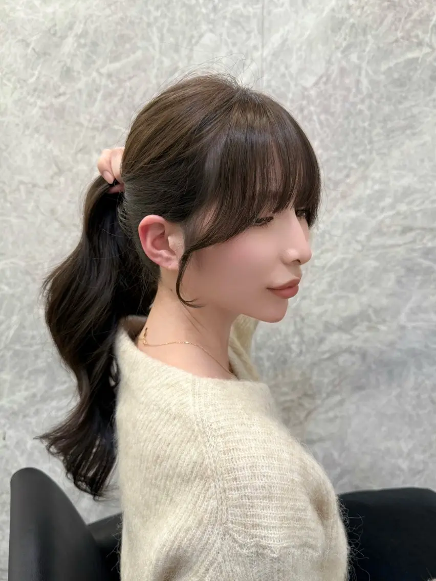 ロング 髪質改善 縮毛矯正 カット ヘアカラー 縮毛矯正 トリートメント 髪質改善× ブリーチなしyutoのヘアスタイル