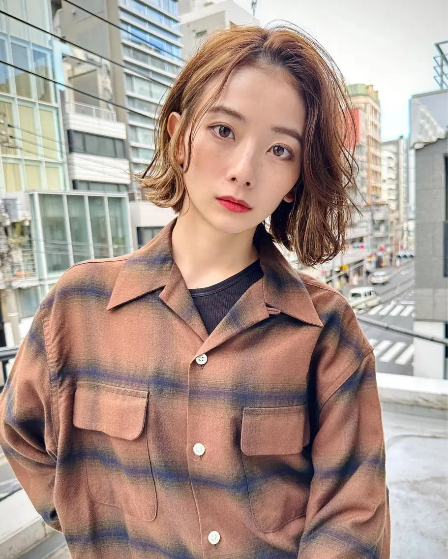 ショート ボブ 🌹ブリーチ/ボブ/ レイヤー渋谷🌹のヘアスタイル